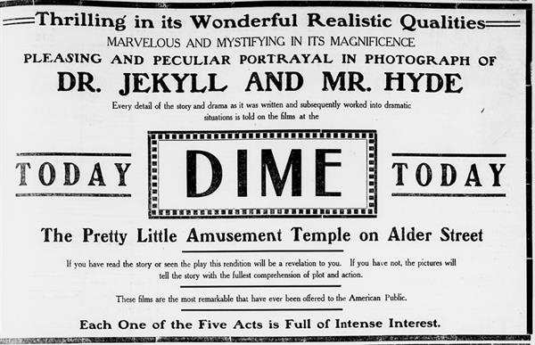 Dr. Jekyll and Mr. Hyde newspaper advertisement 