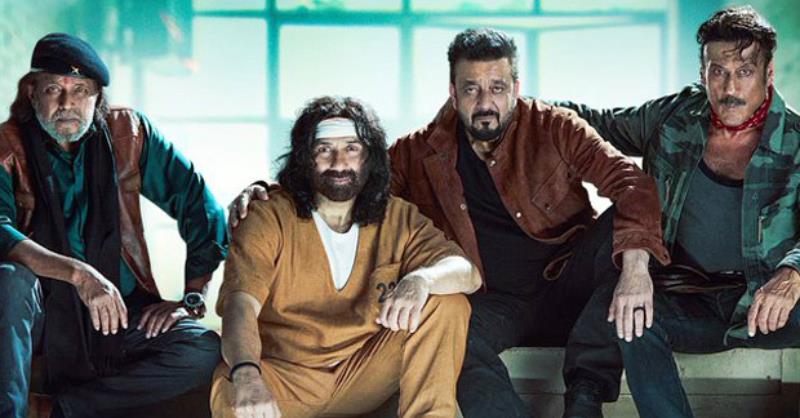 Sunny Deol, Jackie Shroff, Sanjay Dutt and Mithun Chakraborty in an action entertainer film