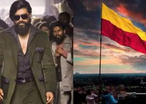 Yash celebrates the glory of Karnataka day as he shared the flying Kannada flag
