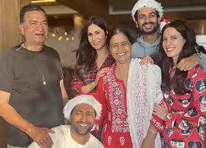 Katrina Kaif and Vicky Kaushal hosted a Christmas party for their family and friends