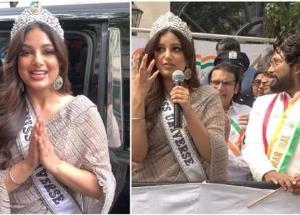  Allu Arjun, Kailash Kher and Harnaaz Kaur Sandhu made grand entry in India day parade in New York 