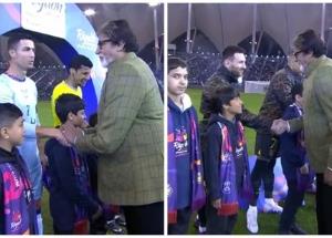 Amitabh Bachchan have an ‘incredible’ evening as he meets football superstars Lionel Messi and Cristiano Ronaldo