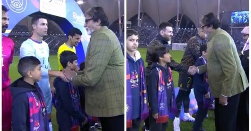 Amitabh Bachchan have an ‘incredible’ evening as he meets football superstars Lionel Messi and Cristiano Ronaldo