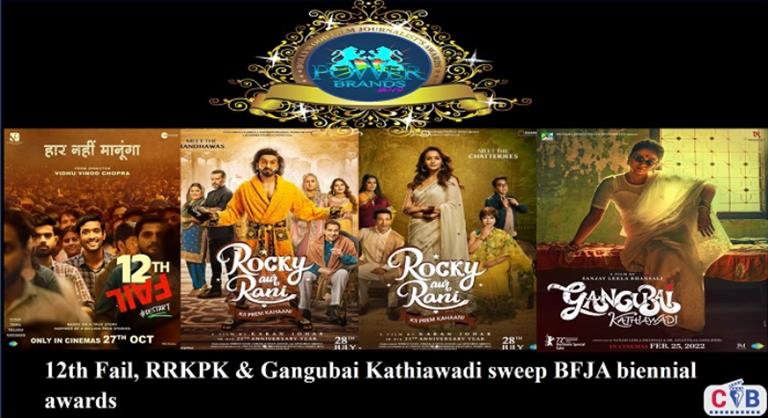 12th Fail, RRKPK & Gangubai Kathiawadi sweep BFJA biennial awards 