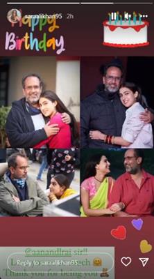 Sara Ali Khan wishes the ‘Atrangi R’ director Aanand L Rai a very happy birthday, and shares unseen pictures!