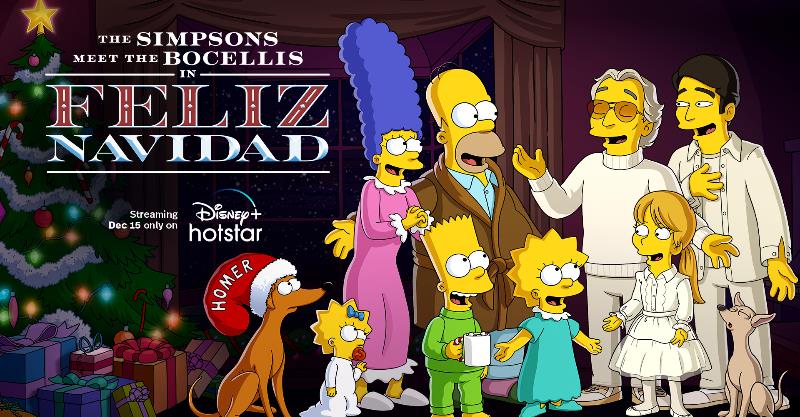 Celebrate the holidays with the new short 'The Simpsons meet the Bocellis in Feliz Navidad' launching dec 15 on disney hotstar