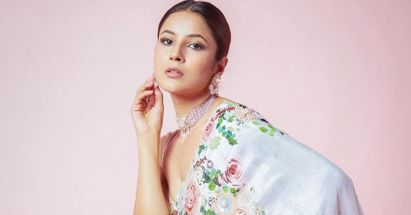 Shehnaaz Gill slays in floral saree