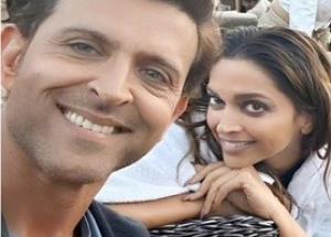 Fighter: Deepika Padukone, Hrithik Roshan caught on set relaxing and having fun! watch