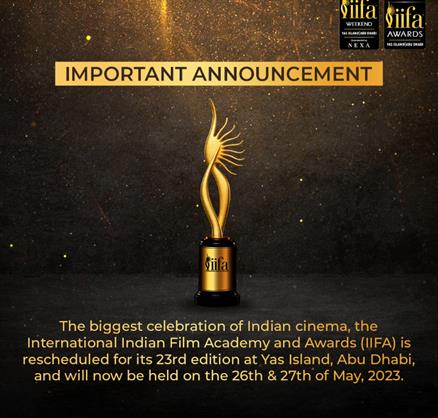 The 23rd Edition of IIFA Weekend and Awards to be held on the 26th, and 27th May 2023