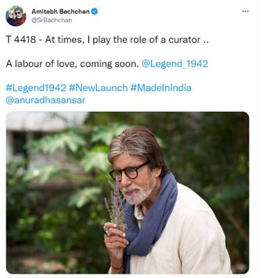 Bollywood Legend Amitabh Bachchan’s tweet creates quite a stir!