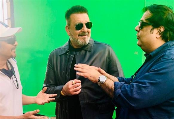 L to R Director Shiraz Bhattacharya,actor Sanjay Dutt & producer Rahul Mittra