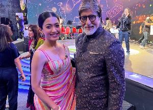 Rashmika Mandanna can’t contain her excitement after meeting Megastar Amitabh Bachchan