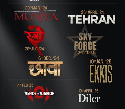 Dinesh Vijan's Maddock Films unveils an impressive line-up of 10 theatrical releases, Stree 2, Tehran etc release date are here 