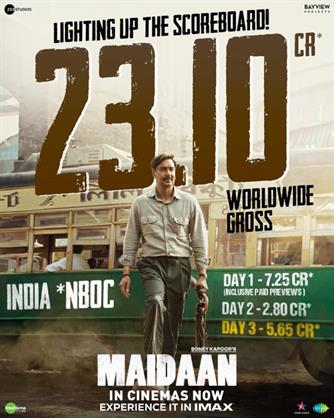 Maidaan : Ajay Devgn starrer shows a solid 100% Jump on Saturday