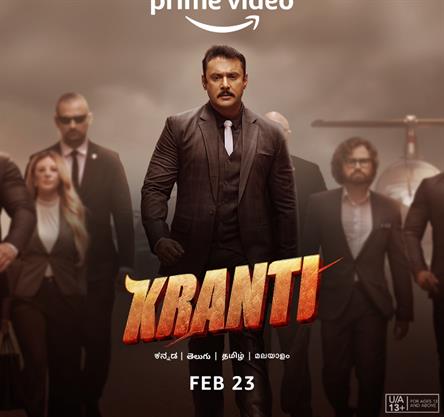 Prime Video announces streaming premiere of the Darshan Thoogudeepa-starrer action drama - Kranti
