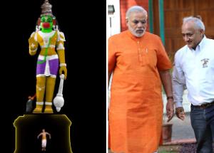 Prime Minister Shri Narendra Modi inaugurates 55 -foot holographic Hanuman statue