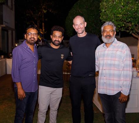Man of masses NTR Jr recently hosted the Vice President of Amazon Studios, James Farrell and a few dignitaries from the industry for an intimate dinner at his house in Hyderabad