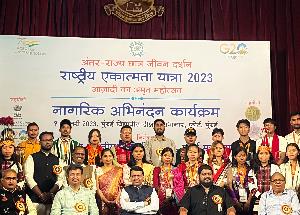 National award winning director Om Raut addresses Northeast Indian Students at the G20 event held in Mumbai 