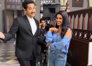 Parambrata Chatterjee shared a beautiful reel with Geeta Basra from the sets of  'Notary'.