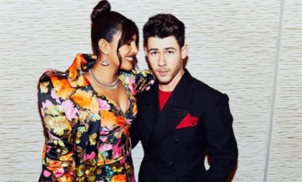 Priyanka Chopra Jonas with Nick Jones at British Council's Fashion Awards