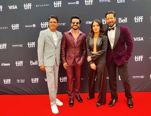 Radhika Madan, Rajat Barmecha & Ayush Mehra walk the red carpet at their film Kacchey Limbu's World Premiere at the prestigious Toronto International Film Festival 2022