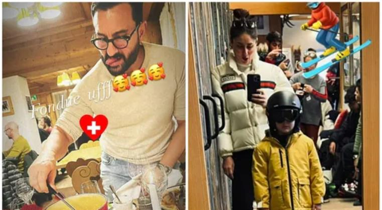 Kareena Kapoor holidays in Switzerland with hubby Saif Ali Khan and sons Taimur Ali Khan and Jehangir Ali Khan