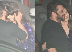  Salman Khan kisses Sangeeta Bijlani on his forehead