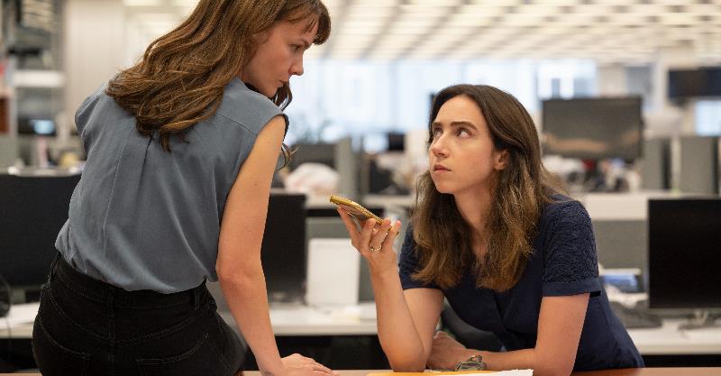 Actress Zoe Kazan talks about how She Said, movie that portrays the horrors of working with the infamous producer Harvey Weinstein is  more important than just entertainment