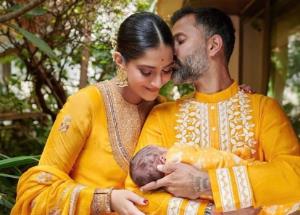 Sonam Kapoor shares a twinning family picture with Anand Ahuja and names her son Vayu Kapoor Ahuja