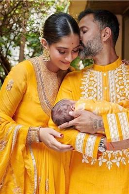 Sonam Kapoor shares a twinning family picture with Anand Ahuja and names her son Vayu Kapoor Ahuja