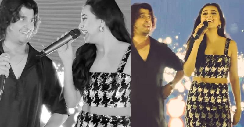 Tejasswi Prakash flaunts her singing skills with Sonu Nigam