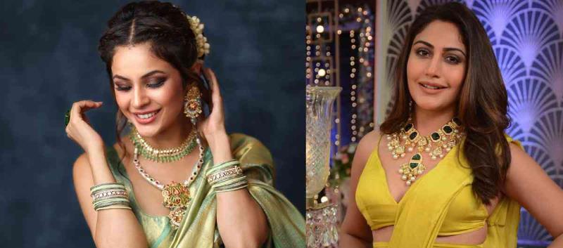 Diwali 2022: Shehnaaz Gill, Surbhi Chandna and other celebs flaunting their saree looks