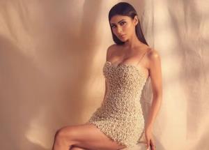 Mouni Roy looks hot in mini pearl dress