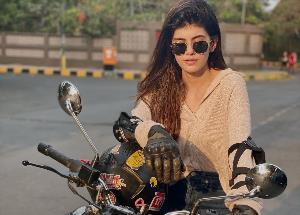 Sanjana Sanghi learns  to ride a bike for her next film Dhak Dhak!