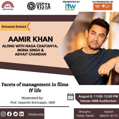 Aamir Khan To Revisit IIM Bangalore After 3 Idiots For Annual International Summit Vista