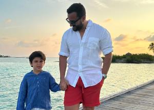 Saif Ali Khan spends quality time with son Taimur as wife, Kareena Kapoor Khan shoots for her next film in London! #ModernDayParenting #FatherGoals