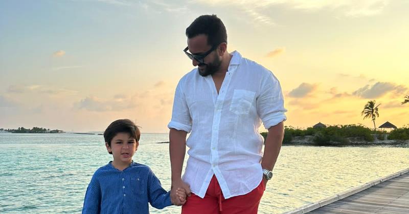 Saif Ali Khan spends quality time with son Taimur as wife, Kareena Kapoor Khan shoots for her next film in London! #ModernDayParenting #FatherGoals