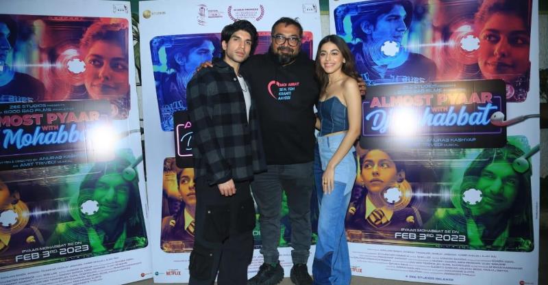 The screening of Anurag Kashyap's upcoming movie Almost Pyaar with DJ Mohabbat was a star-studded affair