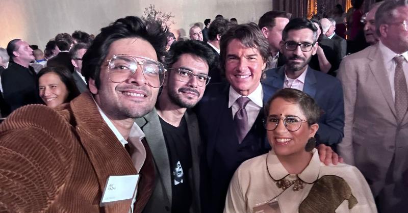 Ali Fazal alongside All That Breathes director Shaunak Sen attends Oscars luncheon with Tom Cruise, Cate Blanchett, Steven Spielberg, Guillermo Del Toro